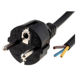 Cablu Alimentare 3m Negru 10A 3x1mm2 | Electronic-mag.ro | Componente Electronice