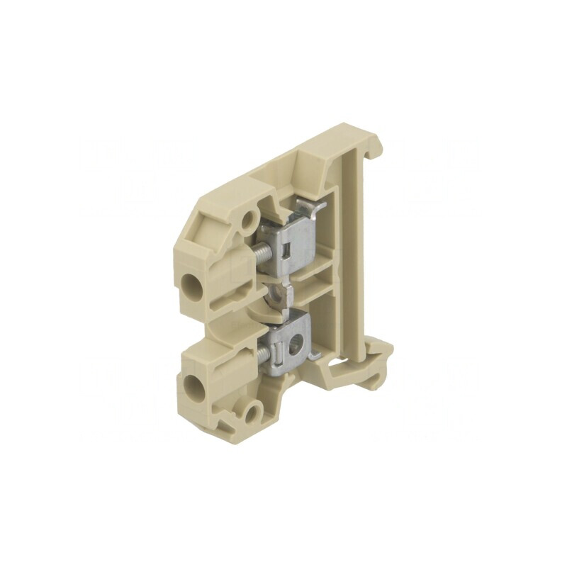 Conector de Îmbinare Șine 4mm2 Piste 1 Borne 2 Bej 6.5mm | Electronic-mag.ro | Componente Electronice