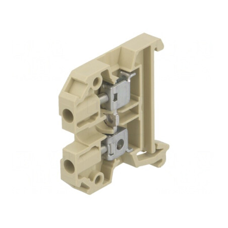 Conector de Îmbinare Șine 4mm2 Piste 1 Borne 2 Bej 6.5mm | Electronic-mag.ro | Componente Electronice