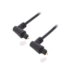Cablu Toslink 1m Negru Unghiular | Electronic-mag.ro | Componente Electronice