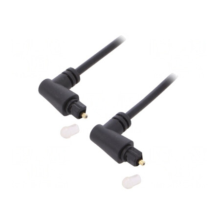 Cablu Toslink 1m Negru Unghiular | Electronic-mag.ro | Componente Electronice