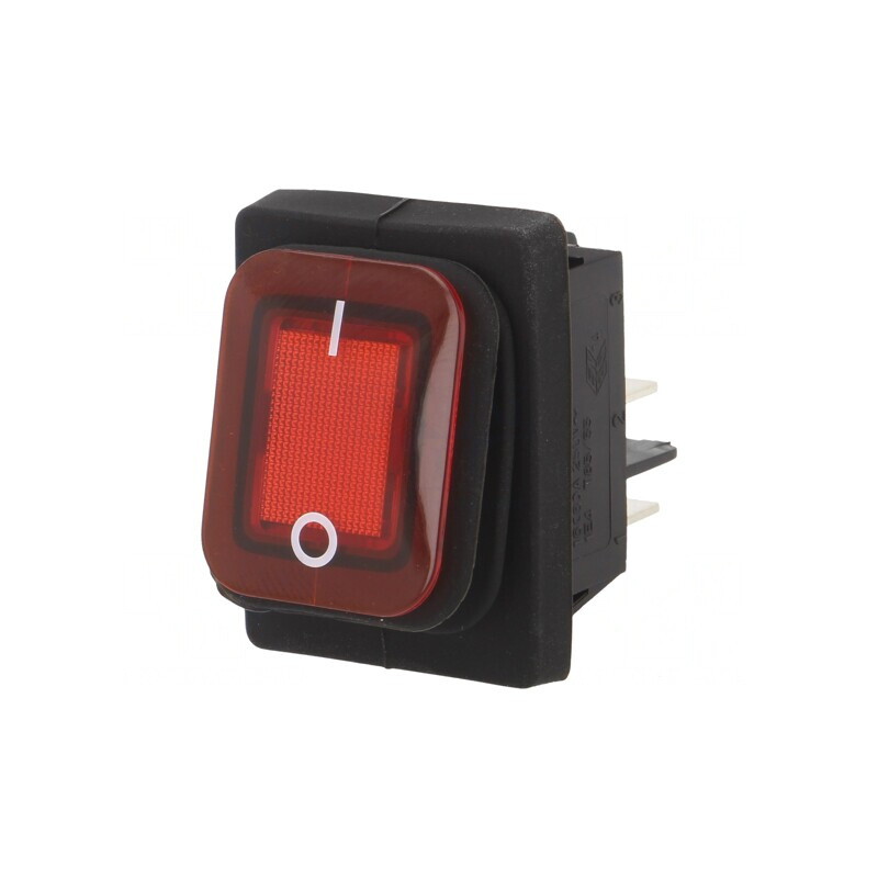 Comutator Balansoar ON-OFF 16A 250V Roșu | Electronic-mag.ro | Componente Electronice