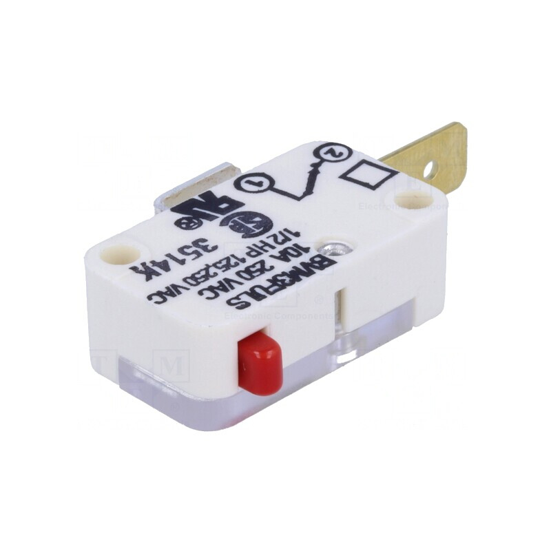 Microîntrerupător SNAP ACTION 10A 250VAC SPST-NC fără manetă | Electronic-mag.ro | Componente Electronice