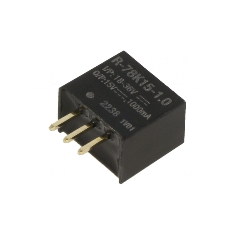 Convertor DC/DC 18-36V la 15V 1A SIP3 THT | Electronic-mag.ro | Componente Electronice