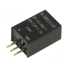 Convertor DC/DC 4.5-36V la 3.3V 2A SIP3 THT | Electronic-mag.ro | Componente Electronice