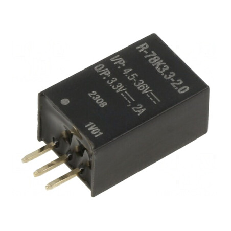 Convertor DC/DC 4.5-36V la 3.3V 2A SIP3 THT | Electronic-mag.ro | Componente Electronice