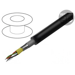 Cablu: DMX; 2x2x0,35mm2; litat; 110Ω; -15÷80°C; Culoare: negru; 100m