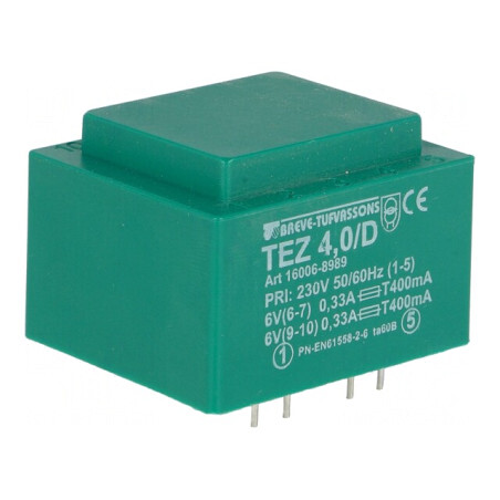 Transformator Încapsulat 4VA 230VAC 6V 6V | Electronic-mag.ro | Componente Electronice