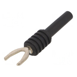 Mufă Furcă Banană 4mm 20A Neagră | Electronic-mag.ro | Componente Electronice