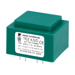 Transformator încapsulat 4VA 230VAC 15V 133,3mA | Electronic-mag.ro | Componente Electronice