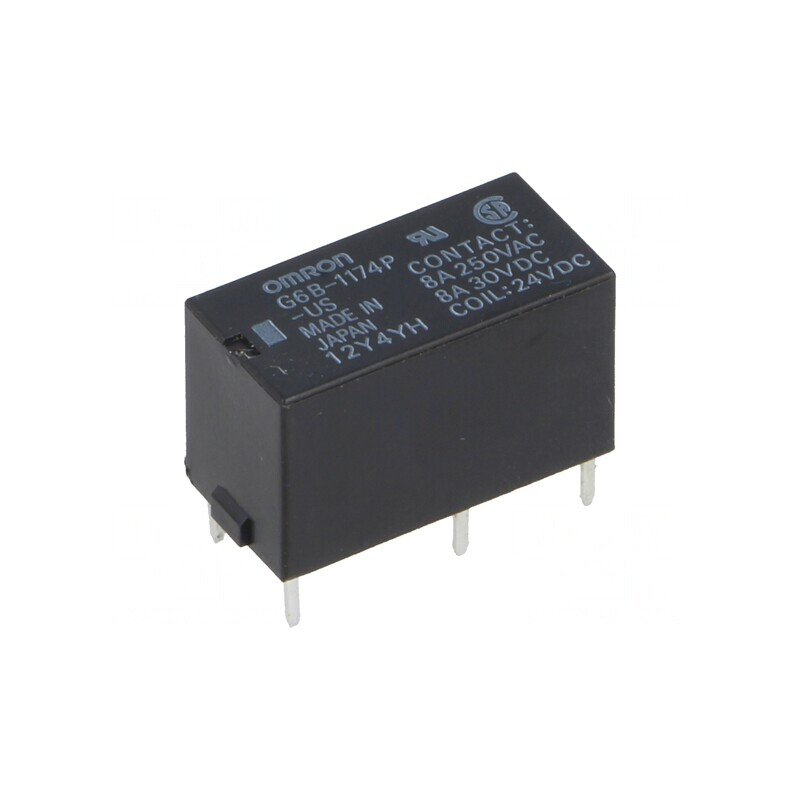Releu Electromagnetic SPST-NO 24VDC 8A | Electronic-mag.ro | Componente Electronice
