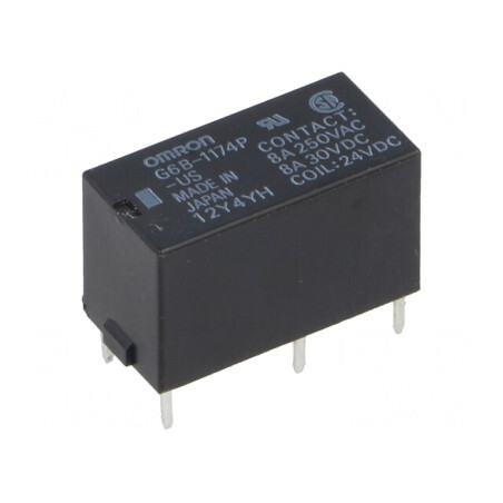 Releu Electromagnetic SPST-NO 24VDC 8A | Electronic-mag.ro | Componente Electronice