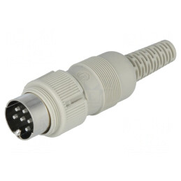Mufă DIN 6 pini drept pe cablu | Electronic-mag.ro | Componente Electronice