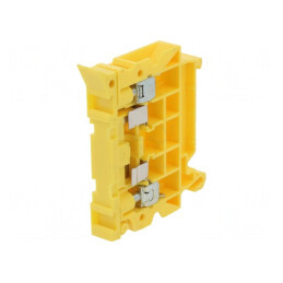 Conector de Îmbinare Șine 0,5-4mm2 2 Borne Galben TS35 | Electronic-mag.ro | Componente Electronice