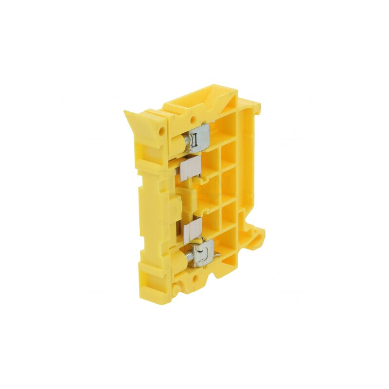 Conector de Îmbinare Șine 0,5-4mm2 2 Borne Galben TS35 | Electronic-mag.ro | Componente Electronice