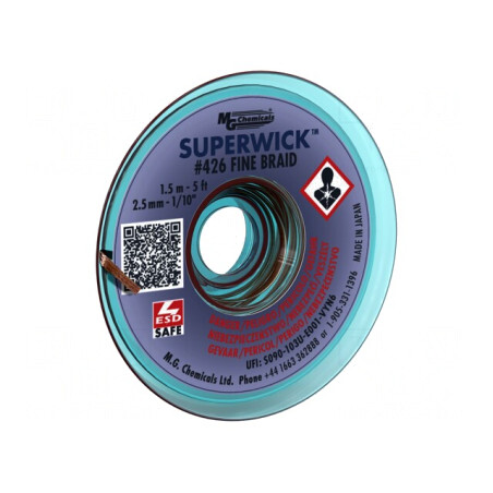 Bandă de dezlipit fără halogenuri cu colofoniu ESD RMA ROL0 | Electronic-mag.ro | Componente Electronice