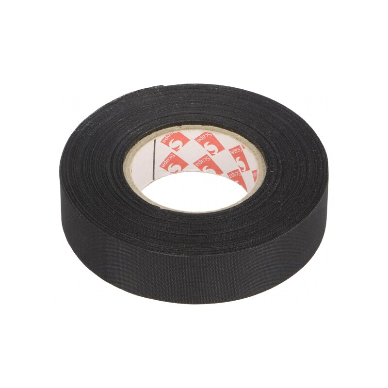 Bandă Textilă Cauciucată Neagră 19mm x 30m | Electronic-mag.ro | Componente Electronice