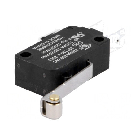 Microîntrerupător SNAP ACTION 22A 250VAC cu manetă și rolă | Electronic-mag.ro | Componente Electronice