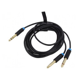 Cablu Audio Jack 6,3mm Stereo 2m Negru