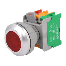 Comutator apăsare 30mm 1NC 1NO | Electronic-mag.ro | Componente Electronice