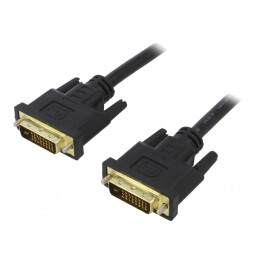 Cablu DVI-D 1.8m Negru | Electronic-mag.ro | Componente Electronice
