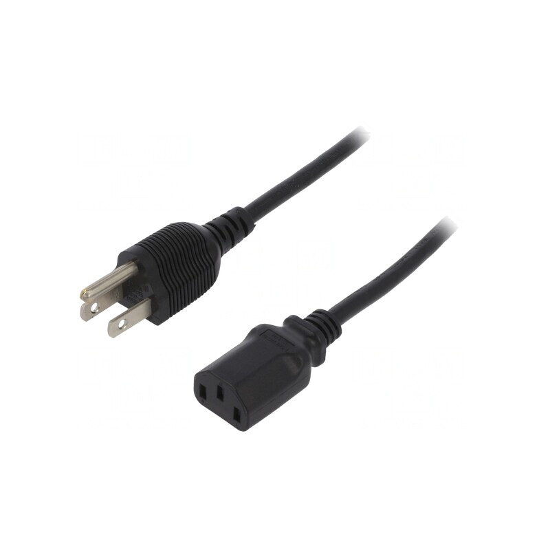 Cablu Alimentare IEC C13 la NEMA 5-15 1,8m Negru 10A | Electronic-mag.ro | Componente Electronice Cablu Alimentare IEC C13 la NEMA 5-15 1,8m Negru 10A | Electronic-mag.ro | Componente Electronice