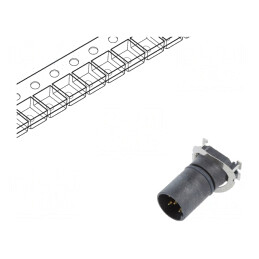 Soclu M12 5 PIN tată Profibus pentru PCB SMT 60V 4A | Electronic-mag.ro | Componente Electronice