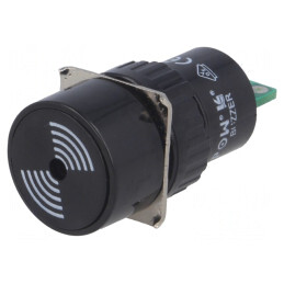 Semnalizator Acustic 75dB 12VDC IP40 Ø16mm | Electronic-mag.ro | Componente Electronice