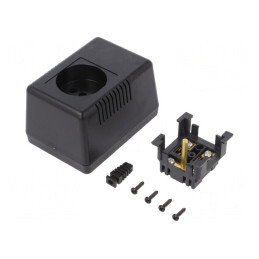 Carcasă Alimentator cu Împământare 65x90x57 mm | Electronic-mag.ro | Componente Electronice
