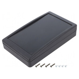 Carcasă desktop ABS neagră 90x144x30mm | Electronic-mag.ro | Componente Electronice