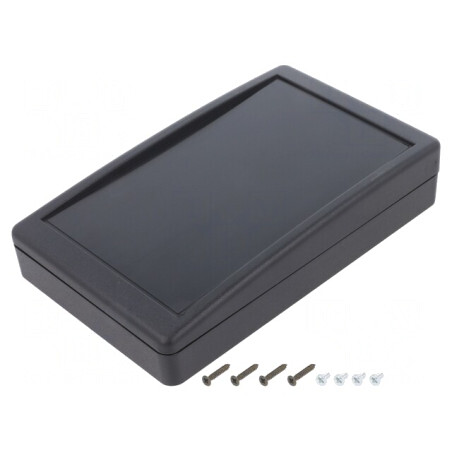 Carcasă desktop ABS neagră 90x144x30mm | Electronic-mag.ro | Componente Electronice