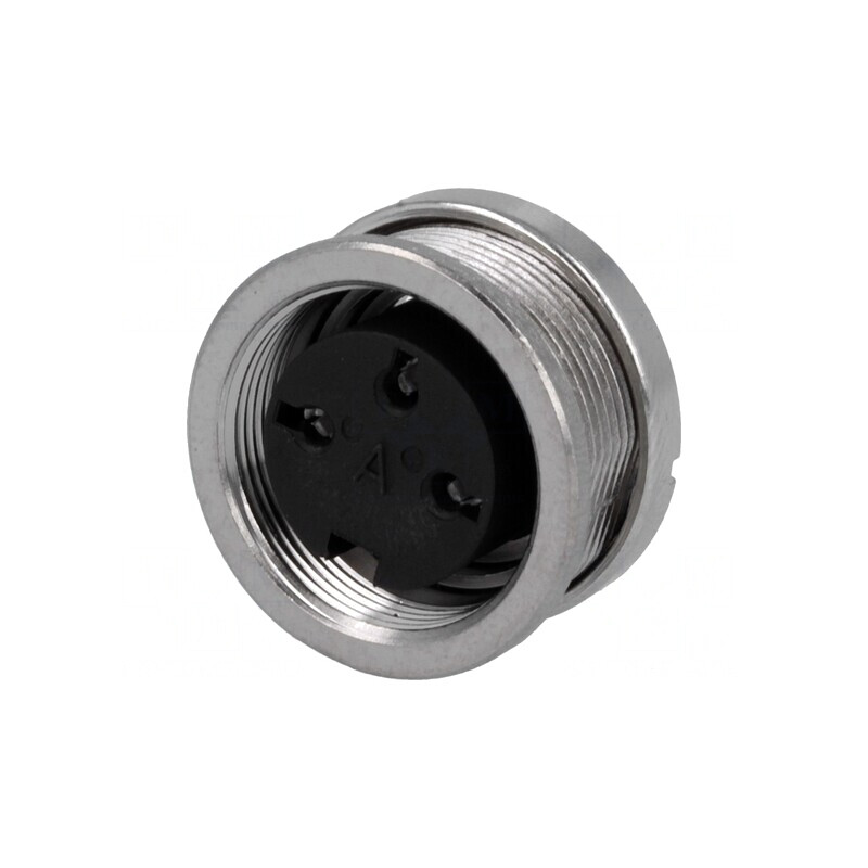 Conector M16 Soclu Mamă 3 Pini IP40 | Electronic-mag.ro | Componente Electronice