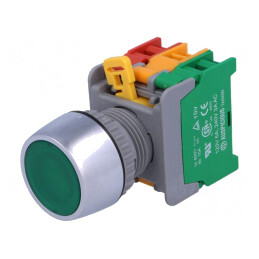 Comutator 22mm Acționare Prin Apăsare 1NC 1NO | Electronic-mag.ro | Componente Electronice