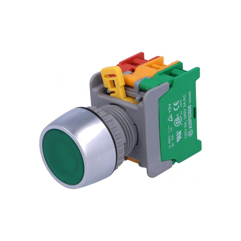 Comutator 22mm Acționare Prin Apăsare 1NC 1NO | Electronic-mag.ro | Componente Electronice