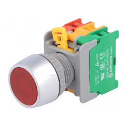 Comutator apăsare 22mm 1NC NO | Electronic-mag.ro | Componente Electronice