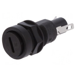 Clema Siguranțe 10A 5x20mm Neagră 250V | Electronic-mag.ro | Componente Electronice
