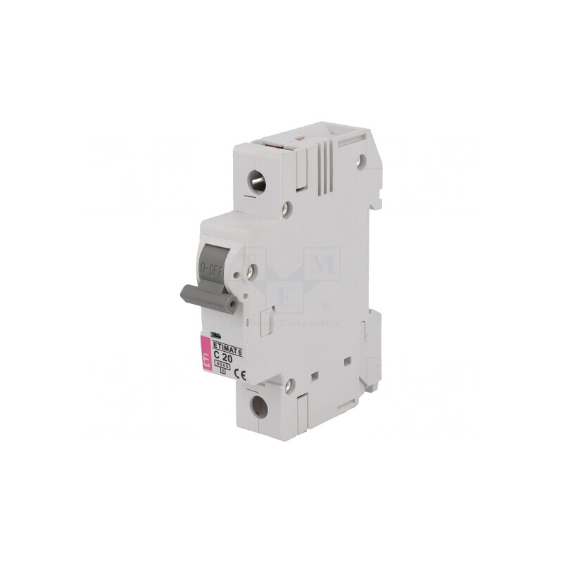 Întrerupător de Supracurent 20A 230/400V 1P 6kA | Electronic-mag.ro | Componente Electronice