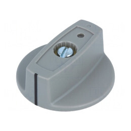 Buton rotativ gri cu indicator ABS 6mm | Electronic-mag.ro | Componente Electronice