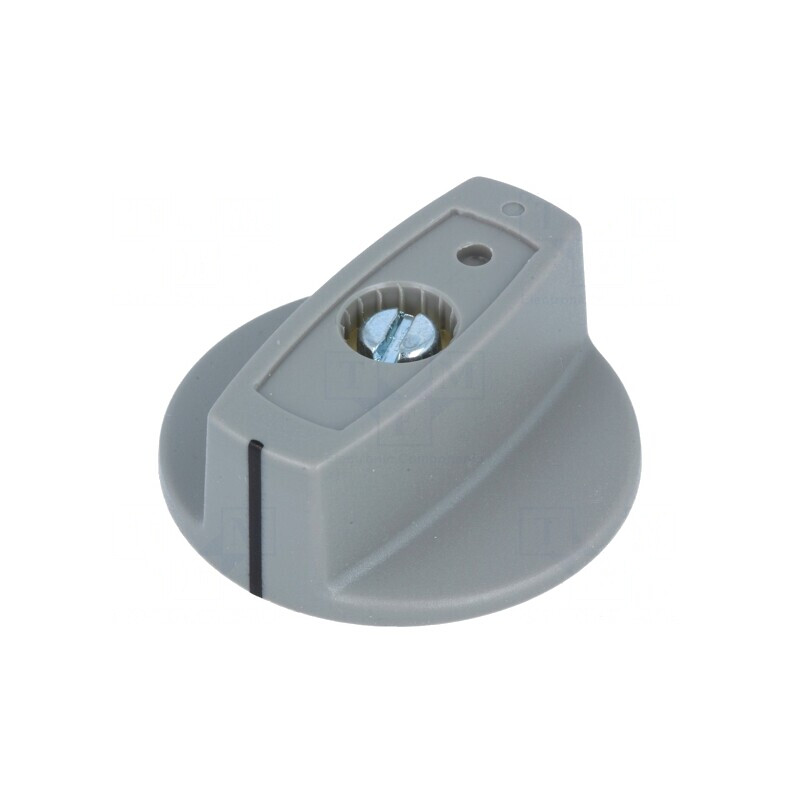 Buton rotativ gri cu indicator ABS 6mm | Electronic-mag.ro | Componente Electronice