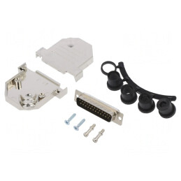 Mufă D-Sub 25-Pin Tată pentru Lipire pe Cablu - Neagră | Electronic-mag.ro | Componente Electronice