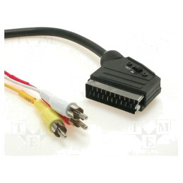 Cablu RCA 3x Mufe la SCART 3m | Electronic-mag.ro | Componente Electronice