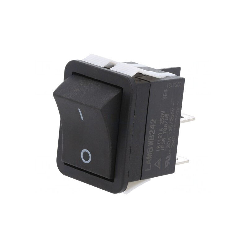 Intrerupator Rocker ON-OFF 20A 125VAC Negru | Electronic-mag.ro | Componente Electronice