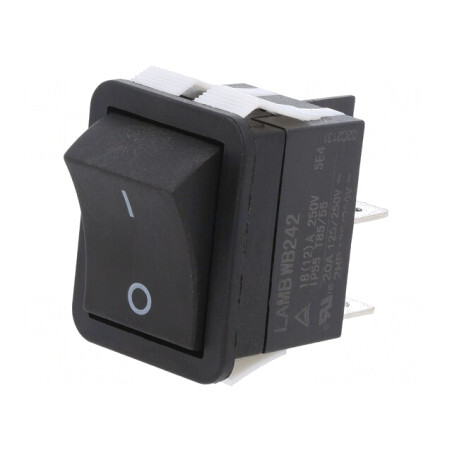 Intrerupator Rocker ON-OFF 20A 125VAC Negru | Electronic-mag.ro | Componente Electronice