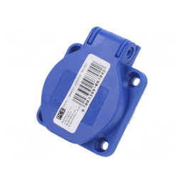 Conector de Alimentare AC 2P+PE 250V 16A Albastru | Electronic-mag.ro | Componente Electronice