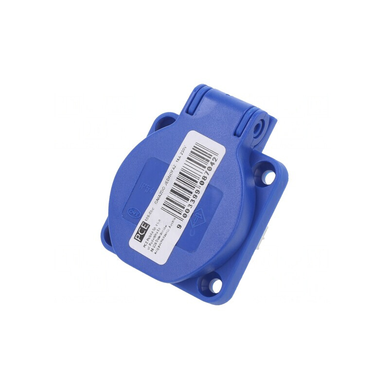 Conector de Alimentare AC 2P+PE 250V 16A Albastru | Electronic-mag.ro | Componente Electronice
