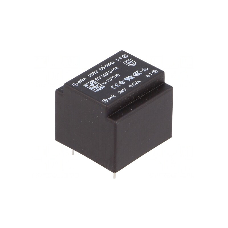 Transformator Encapsulat 0,5VA 230V 24V PCB | Electronic-mag.ro | Componente Electronice