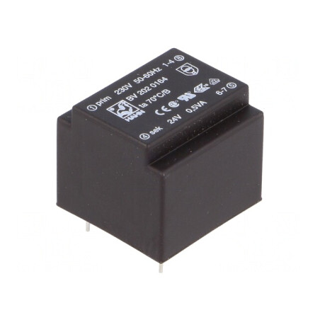 Transformator Encapsulat 0,5VA 230V 24V PCB | Electronic-mag.ro | Componente Electronice