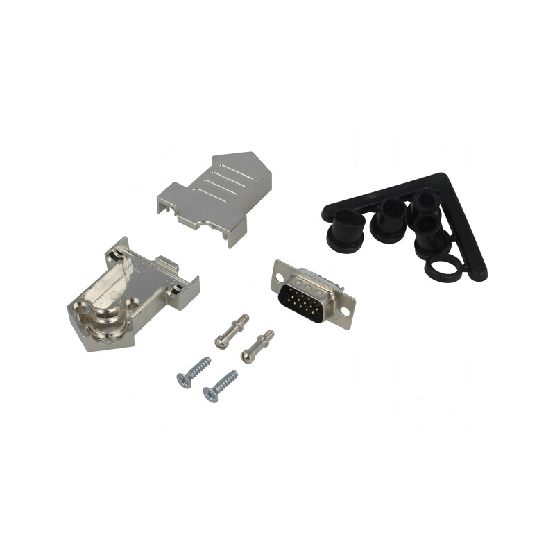 Conector D-Sub 15 Pin Mufă Tată Albă Kit Complet | Electronic-mag.ro | Componente Electronice Conector D-Sub 15 Pin Mufă Tată Albă Kit Complet | Electronic-mag.ro | Componente Electronice