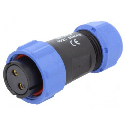 Mufă SP21 Mamă 2 PIN IP68 30A 500V Lipire Pe Cablu | Electronic-mag.ro | Componente Electronice