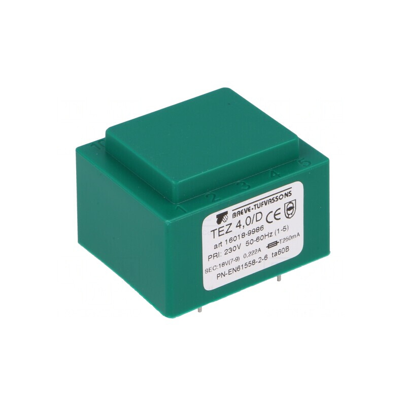 Transformator Încapsulat 4VA 230V 18V PCB | Electronic-mag.ro | Componente Electronice